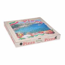 Krabica na pizzu z vlnitej lepenky 46 x 46 x 5 cm [100 ks]