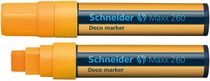 Kriedový popisovač, 5-15 mm, SCHNEIDER "Maxx 260", oranžový