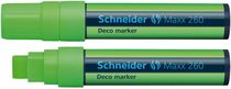 Kriedový popisovač, 5-15 mm, SCHNEIDER "Maxx 260", zelený
