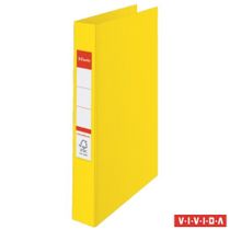 Krúžkový šanón, 4 krúžky, 42 mm, A4, PP, ESSELTE "Standard", Vivida žltý