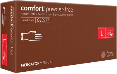 Latexové rukavice MERCATOR comfort® powder-free - (100 ks/bal)