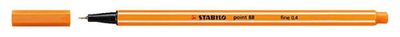 Liner, 0,4 mm, STABILO "Point 88", oranžový