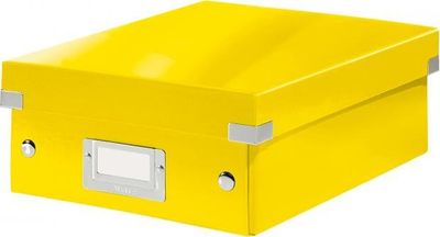 Malá organizačná krabica Click & Store žltá