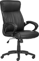Manažérska stolička, koženkové čalúnenie, čierny podstavec, "BALTIMORE", čierna