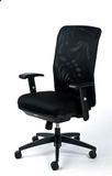 Manažérska stolička, s opierkami rúk, operadlo: sieťový materiál, čierny podstavec, MAYAH 