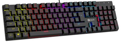 Mechanická herní klávesnice C-TECH Morpheus (GKB-11), casual gaming, CZ/SK, červené spínače, RGB pod