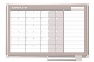 Mesačná plánovacia tabuľa, magnetická, 90x60 cm, VICTORIA