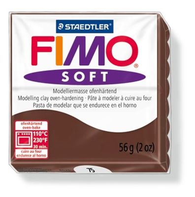 Modelovacia hmota, 56 g, FIMO "Soft", čokoládová