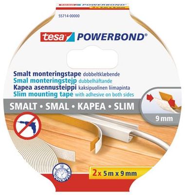 Montážna páska, úzka, 19 mm x 5 m, TESA, "Powerbond"