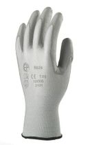 Montážne rukavice, sivé, na dlani namočené do polyuretánu, veľkosť: 7