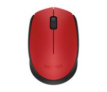 Myš, bezdrôtová, optická, stredná veľkosť, USB, LOGITECH "M171", červená