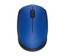 Myš, bezdrôtová, optická, stredná veľkosť, USB, LOGITECH "M171", modrá