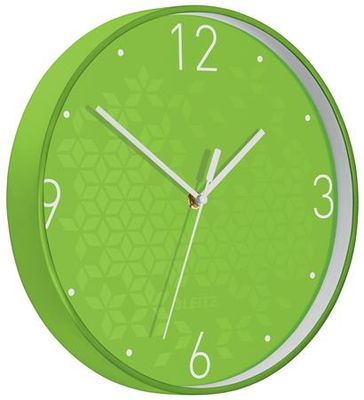 Nástenné hodiny, 29 cm, LEITZ "Wow", zelená