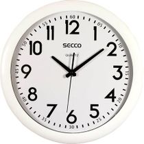Nástenné hodiny, 40 cm, SECCO, biely rám