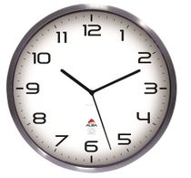 Nástenné hodiny, exteriérové, 35,5 cm, ALBA "Horextra", strieborné