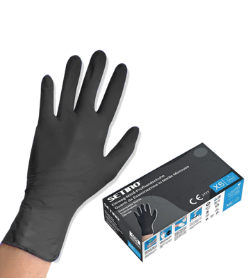 Nitrilové rukavice čierne SETINO 3,5 g - bezpudrové