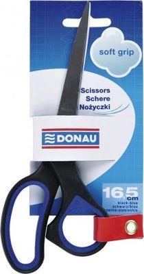 Nožnice DONAU Soft grip 16,5cm modré