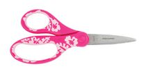 Nožnice, školské, 15 cm, FISKARS "Softgrip", ružové, s kvietkami