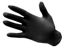 Ochranné rukavice, jednorazové, nitril, veľkosť: M, nepudrované, čierne
