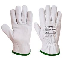 Ochranné rukavice, koža, veľkosť: L "Oves", sivé