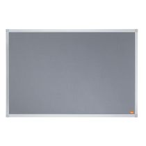 Odkazová tabuľa, hliníkový rám, 90x60 cm, NOBO "Essential", sivá