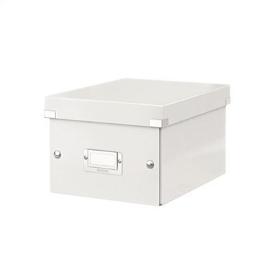 Odkladací box, A5, lesklý povrch, LEITZ "Click&Store", biely