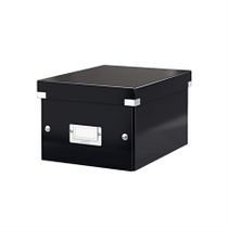 Odkladací box, A5, lesklý povrch, LEITZ "Click&Store", čierny