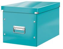 Odkladací box, lesklý povrch, L veľkosť, LEITZ "Click&Store", ľadový modrý
