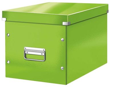 Odkladací box, lesklý povrch, L veľkosť, LEITZ "Click&Store", zelená