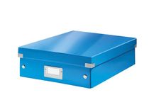 Odkladací box, organizačný, laminovaný kartón, veľkosť M, LEITZ "Click&Store", modrý