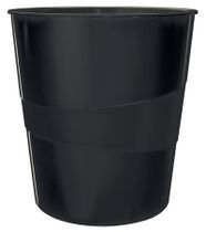 Odpadkový kôš, 15 litrov, LEITZ "Wow", čierny
