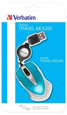 Optická myš "Go Mini", k notebookom, strieborná-modrá