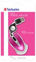 Optická myš "Go Mini", k notebookom, strieborná-ružová