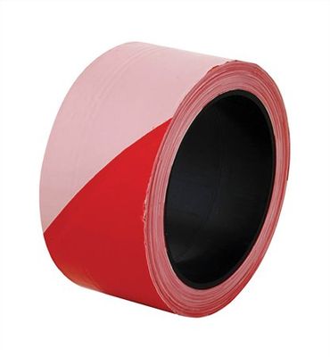 Označovacia páska, 100 m, šírka 5 cm, červeno-biela