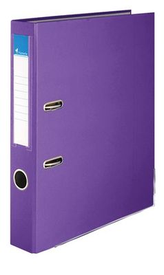 Pákový šanón, 50 mm, A4, PP/kartón, s ochranným spodným kovaním, VICTORIA, "Basic", fialový