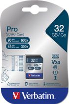 Pamäťová karta, SDHC, 32GB, Class 10 UHS-I, 90/45MB/sec, VERBATIM "PRO"