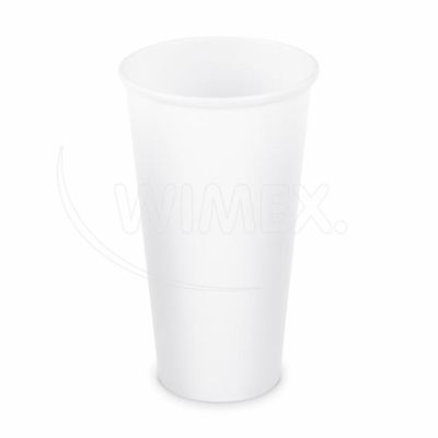 Papierový pohár biely O90mm 610ml `XXL: 0,5L/20oz` [50 ks]