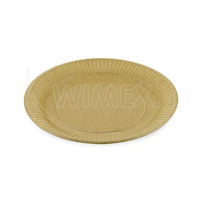 Papierový tanier (FSC Mix) nepremastiteľný kraft O18cm [100 ks]