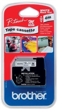páska BROTHER MK231BZ čierne písmo, biela páska Tape (12mm)
