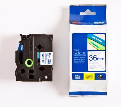 páska BROTHER TZ263 modré písmo, biela páska Tape (36mm)