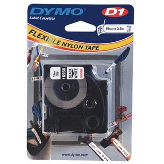 páska DYMO 16958 D1 Black On White Flexible Nylon Tape (19mm)