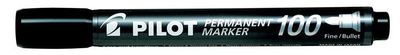 Permanentný popisovač, 1 mm, kuželový, PILOT "Permanent Marker 100", čierny
