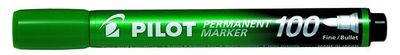 Permanentný popisovač, 1 mm, kuželový, PILOT "Permanent Marker 100", zelený
