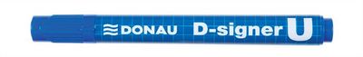 Permanentný popisovač, 2-4 mm, kuželový hrot, DONAU "D-signer U", modrý