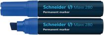Permanentný popisovač, 4-12 mm, zrezaný hrot, SCHNEIDER "Maxx 280", modrý