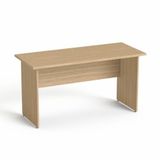 Písací stôl, s drevenými nohami, 140x70 cm, MAYAH 