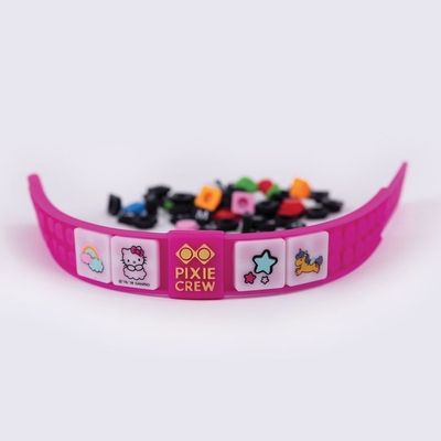 Pixie Crew : Náramok Hello Kitty Ružový + Sada obsahuje okrem náramku 40 pixiekov