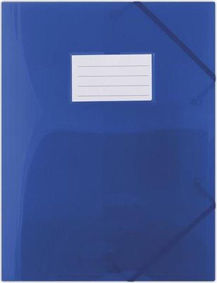 Plastový obal s gumičkou DONAU polopriehľadný modrý
