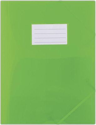 Plastový obal s gumičkou DONAU polopriehľadný zelený