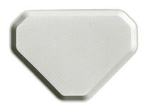Podnos, samoobslužný, trojuholníkový, plastový, servírovací, biela-maková, 47,5x34 cm